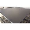 Image 2 : NATUZZI ITALIA TEXTURED BLACK GLASS TOP SQUARE COFFEE TABLE WITH POLISHED CHROME BASE. 36" X 36"