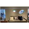 Image 1 : SUPER COOL DIVIDER WALL WITH VARIABLE COLOR LED LIGHTS. 11 1/2' WIDE X 6' 4" HIGH X 12" DEEP.