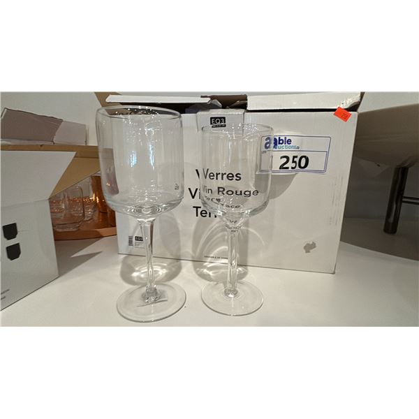 GROUP OF 11 EQ3 WINE GLASSES