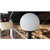 Image 3 : EQ3 FLOOR LAMP. 60" HIGH. THREE WHITE GLOBES. FOOT SWITCH