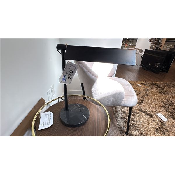 EQ3 OXFORD TABLE LAMP. BLACK MARBLE BASE