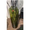 Image 4 : GROUP OF THREE DECOR ITEMS. 2 GLASS VASES. ARTIFICIAL PLANT. OVER $500 RETAIL