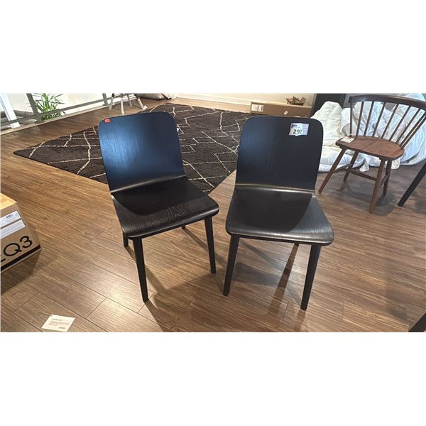 PAIR OF EQ3 BENT WOOD SIDE CHAIRS