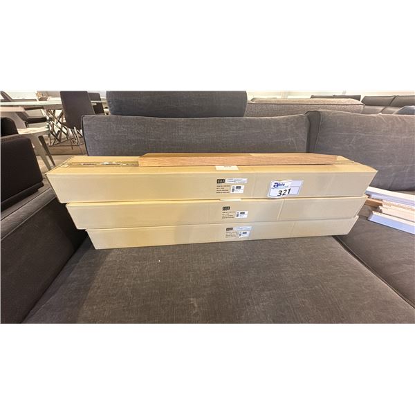 GROUP OF 4 BEACH WOOD FLOATING SHELVES.