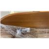 Image 2 : CALLIGARIS CARTESIO ASH TABLE TOP. 98" LONG. SOLID EDGE, VENEER CENTER. NO BASE.