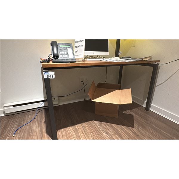 EQ3 WOOD GRAIN TABLE/DESK 55" X 28"