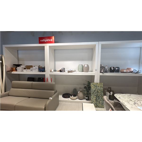 CUSTOM DISPLAY SHELVING UNIT. 94" X 98" X 26"