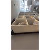 Image 5 : GROUP OF 4 DISPLAY SHELVES. 7' HIGH.