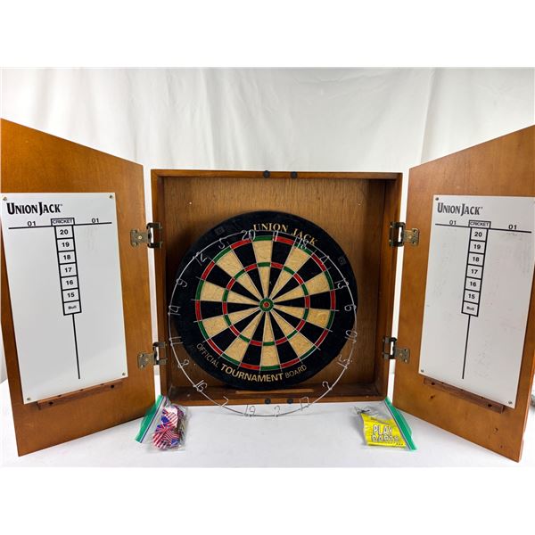 Wood Union Jack Dartboard