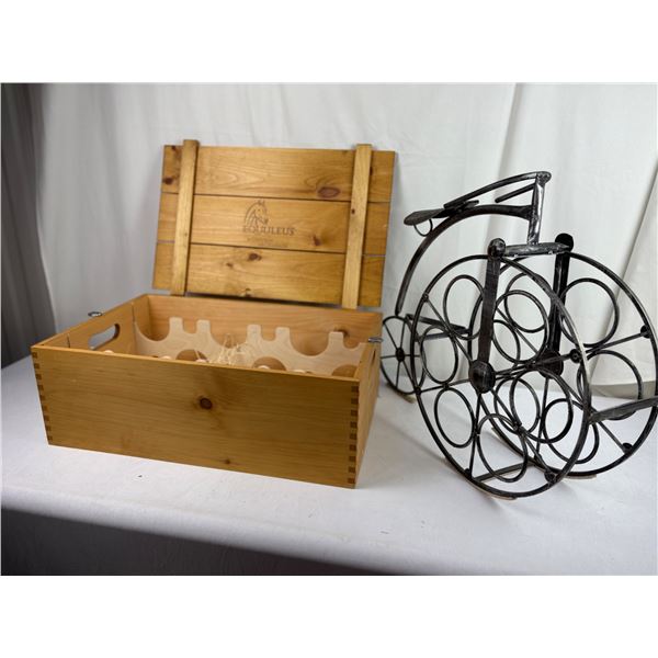Equuleus wine storage box & Bicycle wine Rack