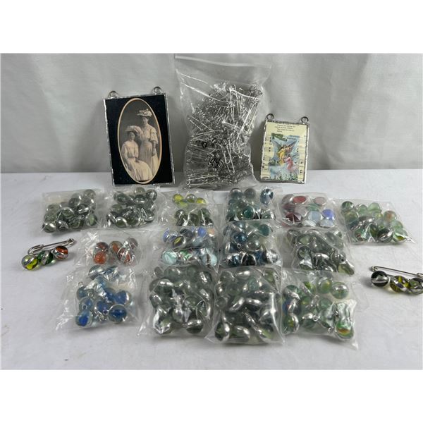 Pins & Marble jewelry Pieces