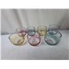 Image 1 : 7 Iridescent Vintage Roly-Poly Glasses