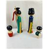 Image 2 : Oriental wooden Vintage Figures (Bobble Heads)