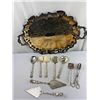 Image 1 : 10 pc - Extra lg king plate 26"x17" & Serving Utensils