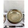 Image 2 : Pyrex dish with lid & stand & 8 Serving Spoons