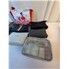 Image 3 : 9 small toiletrie bags with travel supplies
