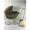 Image 1 : Antique Victorian Style Doll Carriage with Porcelain Doll