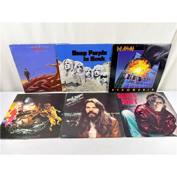 6 Records Def Leppard/Deep Purple/Rush & more