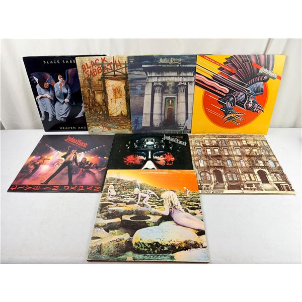 8 Records 2 Black Sabbath 2 Led Zepplin 4 Judas Priest