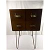 Image 1 : 4 Drawer File Table with hairpin legs 16" hairpin legs