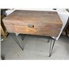 Image 1 : Big wooden tool box table with 28" hairpin legs