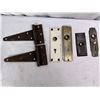 Image 1 : Antique door lock covers/ 1 pair of hinges
