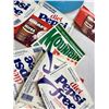 Image 2 : Assorted vintage fountain drink labels and a Pepsi sun visor