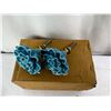 Image 2 : 2 Blue Flower drawer pull handles