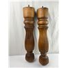 Image 1 : 2 Ornate wooden table legs