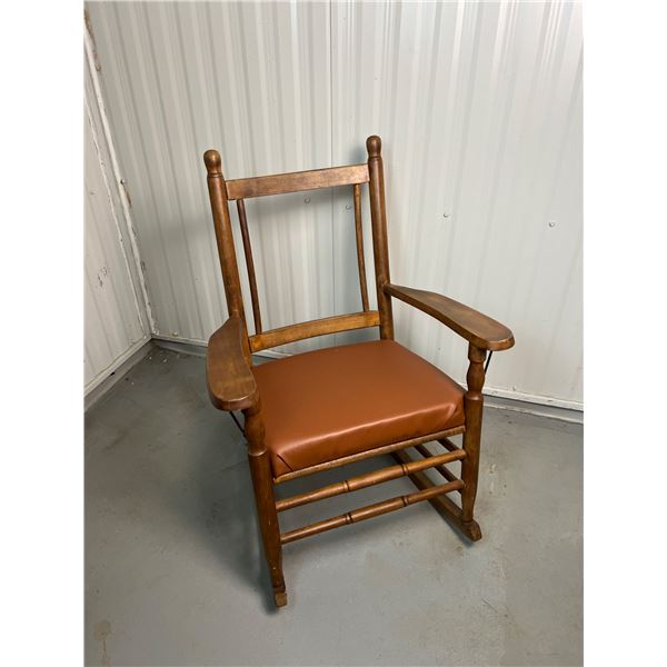 Vintage Rocking chair with new seat cover