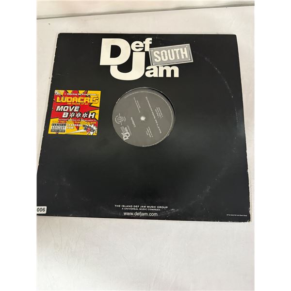 Rare radio release vinyl - Ludacris - Move B***H