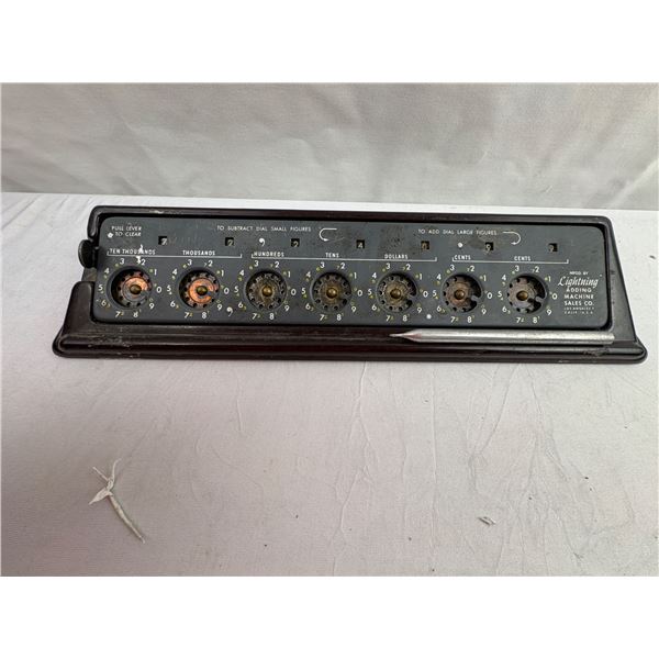 Antique Lightning Adding Machine with Stylus