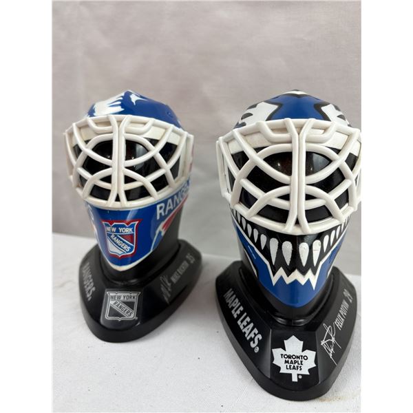 Vintage Goalie Mask Displays - Potvin & Richter