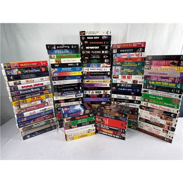 Huge lot of 110+ VHS tapes
