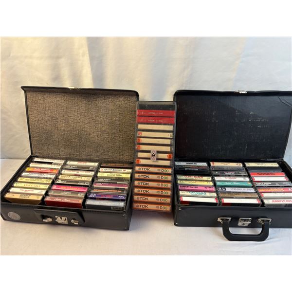 Lot of cassette tapes and cases