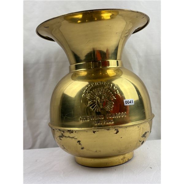 Redskin Brand Tobacco Spittoon - Large Brass