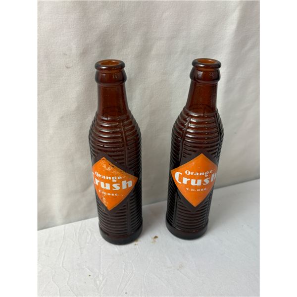 1946 Amber Glass Orange Crush Bottles