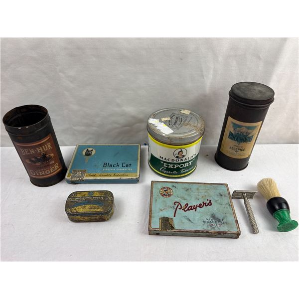 Lot of Antique Tobacco Tins and More