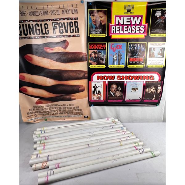 Assorted Lot of Vintage Movie Store Posters