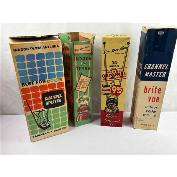 Vintage TV Antenna Advertising Boxes