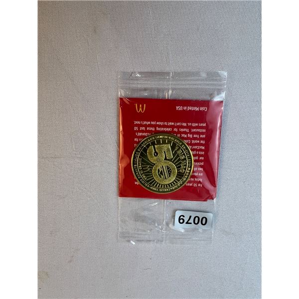 Rare - Unopned 50 Year McDonalds Coin