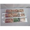 Image 1 : Lot of vintage Canadian currency - $1 & $2 bills