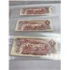 Image 3 : Lot of vintage Canadian currency - $1 & $2 bills
