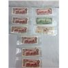 Image 2 : Lot of vintage Canadian currency - $1 & $2 bills