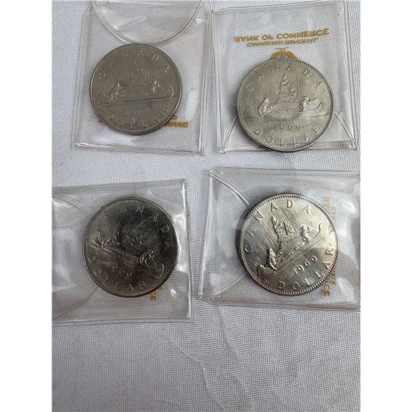 1969 Canadian Silver Dollars Lot - Uncirculated