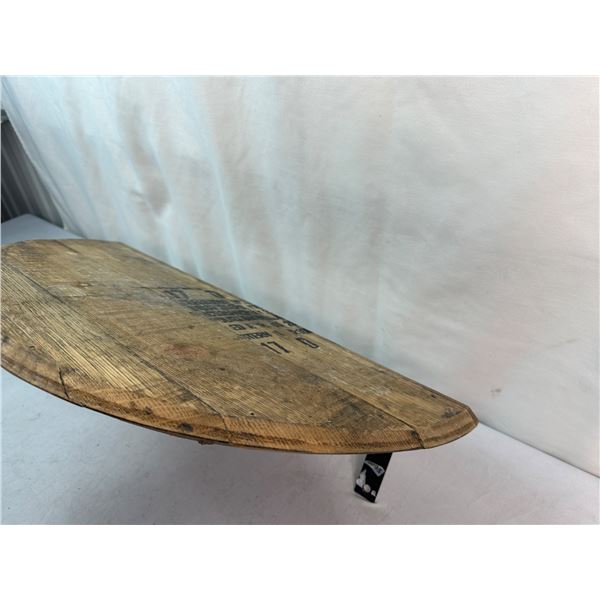 Authentic Whiskey Barrel Custom Display Shelf