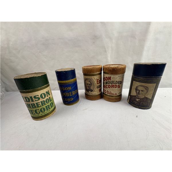 Lot of late 1800's Edison Phonograph Cylinders
