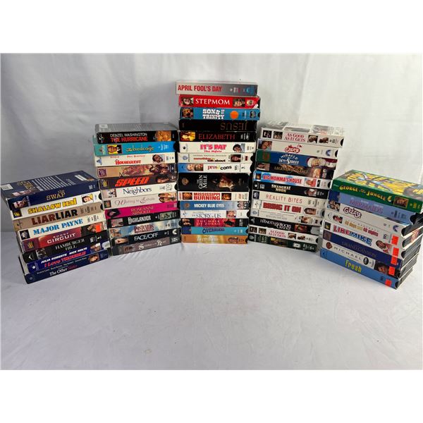 Large lot of 50+ original VHS tapes