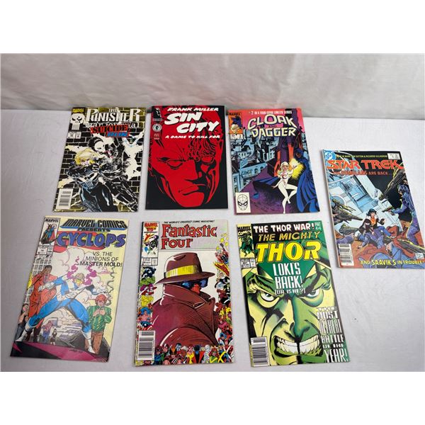 Vintage Comics Lot - Star Trek, Punisher, Sin City