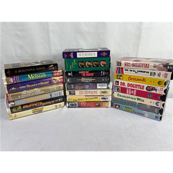 Large lot of original VHS tapes - Various titles